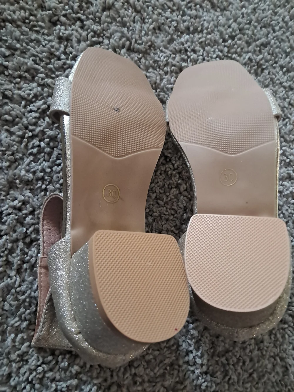 Gold Glitter Women's Block Heel Sandals